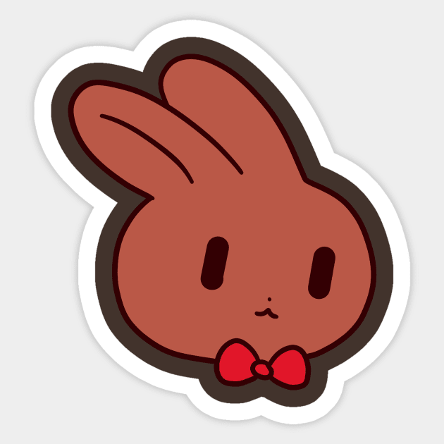 Bowtie Bunny Face Sticker by saradaboru